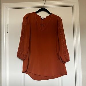 Burnt Orange Long Sleeve Top